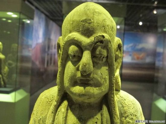 甘肃愽物馆在浙江博物馆《鬼斧神工--汉晋木刻展》展出的“明代十八罗汉像”