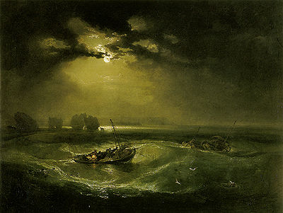 特纳的油画《海上的渔夫》 