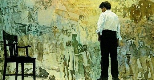 龙美术馆收藏的陈逸飞《踱步》