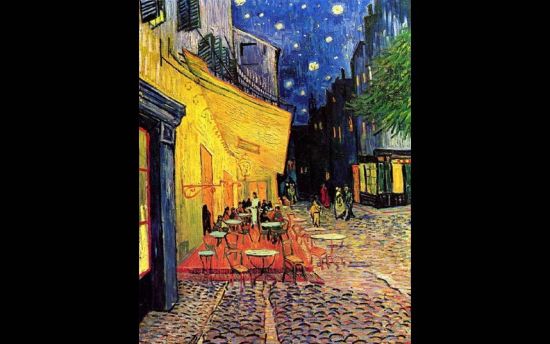 Cafe Terrace on Place du Forum, Arles, at Night, 1988