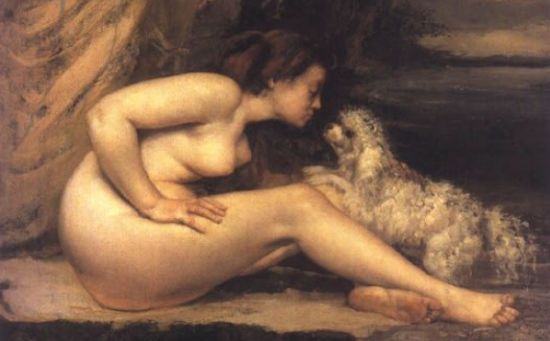《裸体的女人和狗》