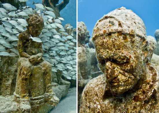 墨西哥坎昆海底雕塑