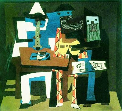 《三个音乐家》（油画）帕布洛·毕加索