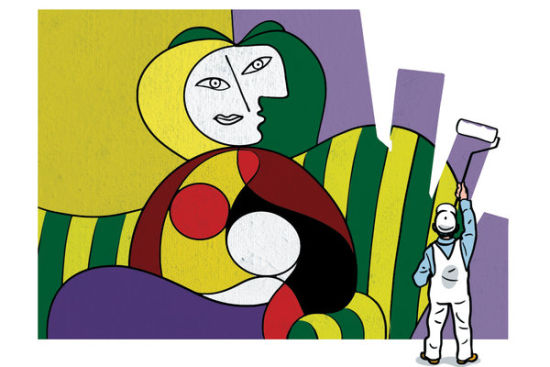 毕加索传世名画系建筑涂料所作