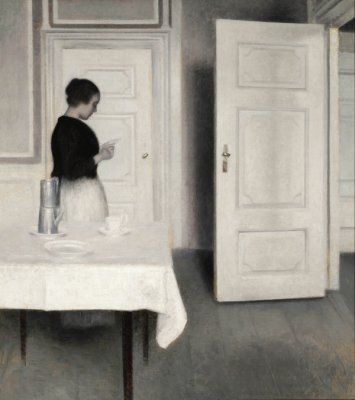 海默修依作品：《读信的伊达》