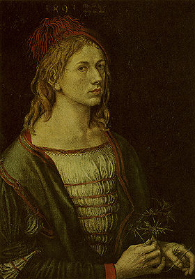 丢勒《二十二岁的自画像》