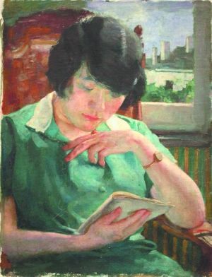　徐悲鸿油画作品《徐夫人像》，1920年代后期创作，京都国立博物馆藏 刘海粟油画作品