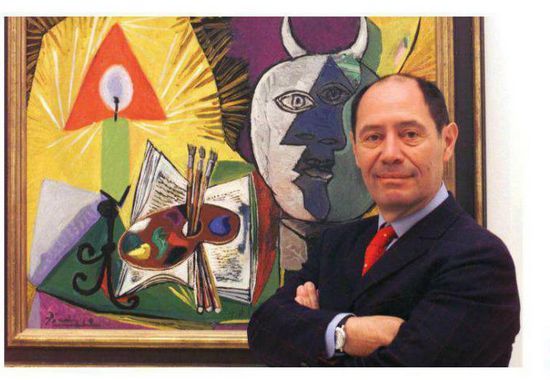 毕加索的儿子克劳德·鲁伊兹-毕加索（上）和女儿玛雅·惠特迈耶-毕加索（下）分别对艺术家作品作出鉴定。