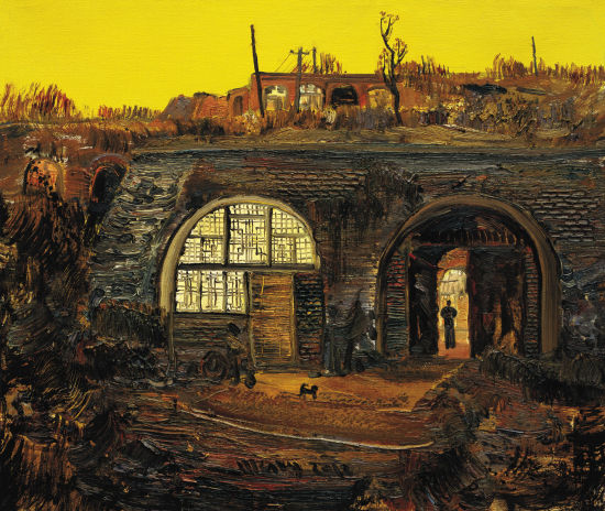 孟新宇《家住佳县黄河边》61cmx73cm-布面油彩--2012