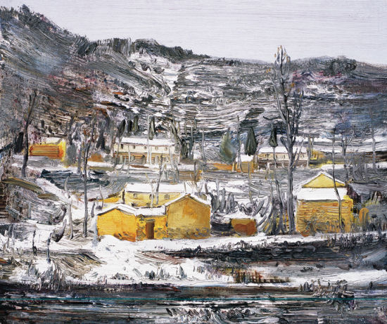 孟新宇《太行山南寺村雪景》61cmx73cm-布面油彩--2012