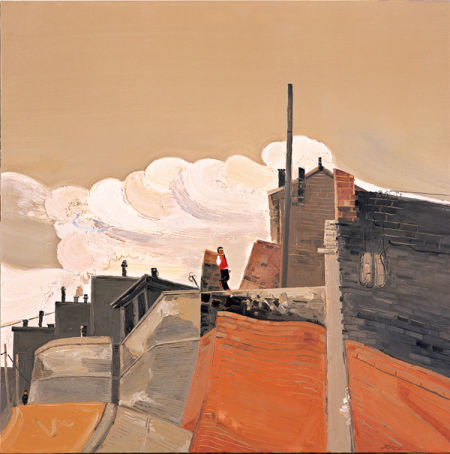 东山1，布面油画，80X80CM，2012，杨海峰