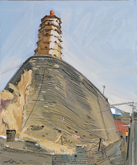 宝塔山2，布面油画，61X73CM，2012杨海峰