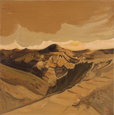 坑镇—吉家岔2，布面油画，80X80CM，2012，杨海峰