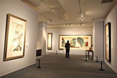中国美术馆目前正在举办“搜尽奇峰20世纪中国山水画选展”馆藏作品展。新京报记者 侯少卿 摄