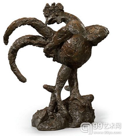 毕加索1932年青铜雕塑作品《公鸡》