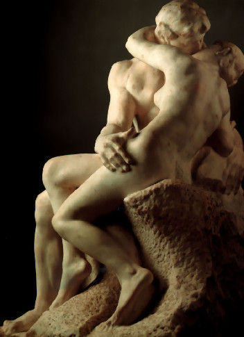 罗丹雕塑《吻》