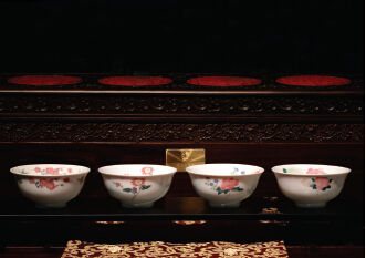 红官窑  2008版再造毛瓷之四季花卉碗  毛泽东同志诞辰115周年纪念瓷