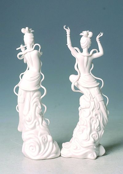 德化白瓷雕仙女像