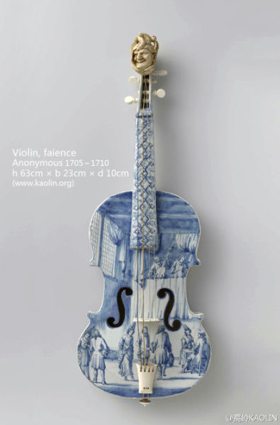 荷兰代尔夫特蓝瓷小提琴