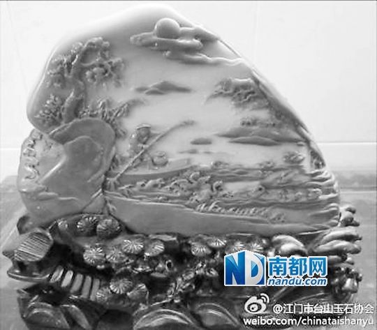 台山玉雕刻作品。图片来源于台山玉石协会微博