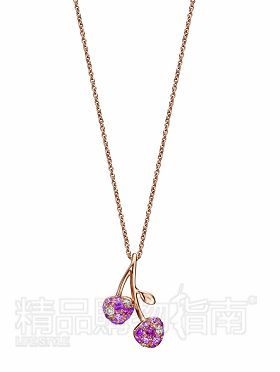 Chow Sang Sang Jewellery 周生生18K玫瑰金粉红色蓝宝石及钻石吊坠
