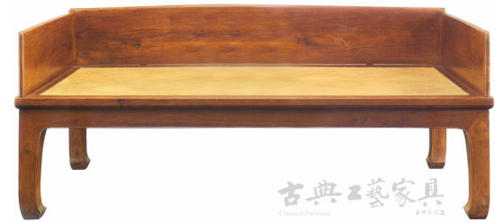 图1 明晚期 黄花梨罗汉床(独板围子式)，长202cm、宽90cm、高23cm