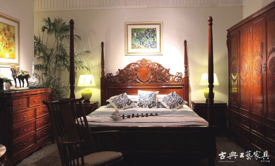 缅甸花梨卧室家具