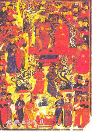图2 《黄金家族》，13世纪，宋元交接时期的壁画。