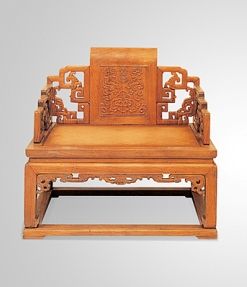 改良前的清宫旧藏器：黄花梨福寿纹锉坐椅