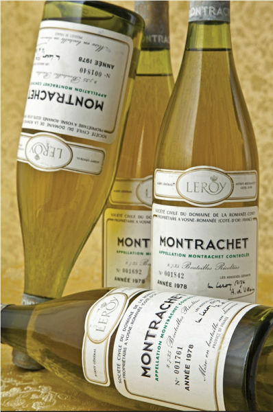 4瓶1978年布根地白酒极品Montrachet 3.075万美元 2013年1月Acker Merrall & Condit 香港拍卖会