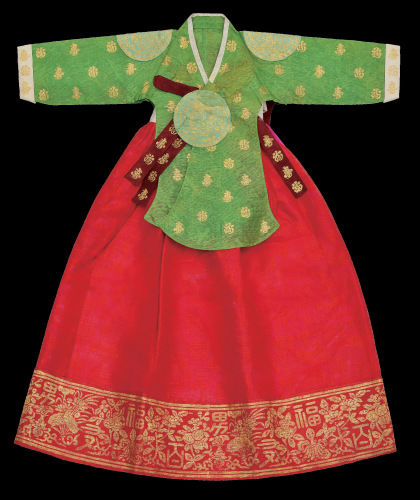 资料图片：大韩帝国开国皇帝高宗的女儿德惠翁主穿过的“唐衣”。
