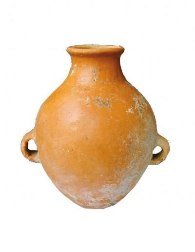 仰韶红陶双耳壶仍表面光洁 已历经三四千年