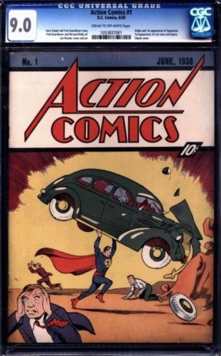 1938年出版的第一期《超人》，拍卖成交价13.7万美元