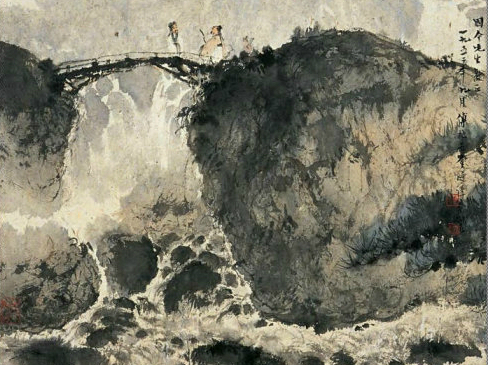 携琴访隐--傅抱石