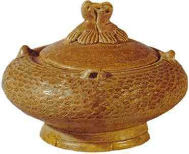 彩陶鸛鸟石斧瓮