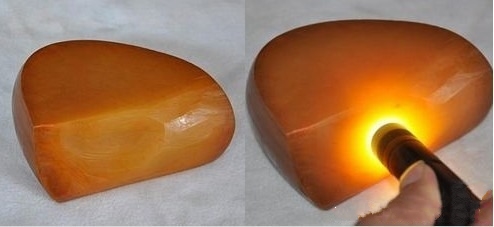 黄龙玉原石玉质从光线穿透力判别5