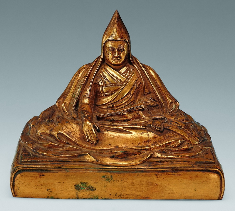 铜鎏金达赖五世坐像