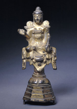 铜鎏金卢舍那法界佛像