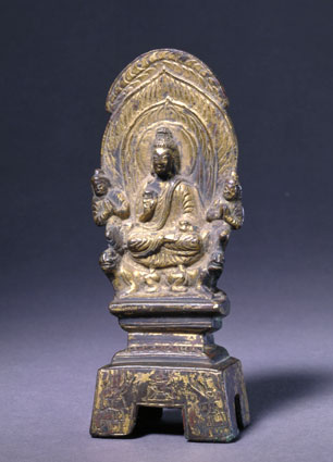 铜鎏金释迦佛造像