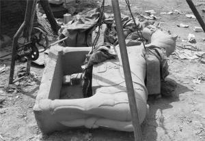 被盗的石马雕像被警方追回。（资料图）