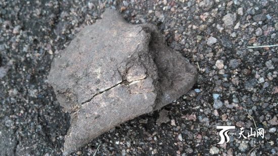 被雨水冲刷后裸露在地表的人骨