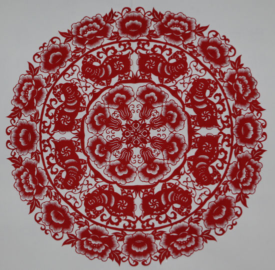 羊年生肖设计大赛三等奖 剪纸 张桂珍