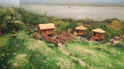 当时的村落模拟图