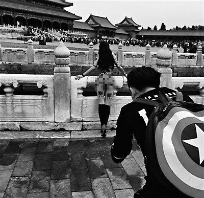  网友“WANIMAL”在微博上发布图片，称“踩点完毕，我在故宫博物院”