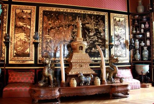 法国枫丹白露宫中国馆失窃前内景（资料照片）。