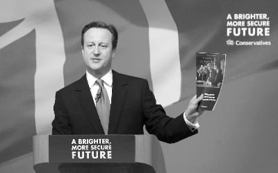 4月14日，英国首相卡梅伦发表保守党竞选宣言。（资料图片）