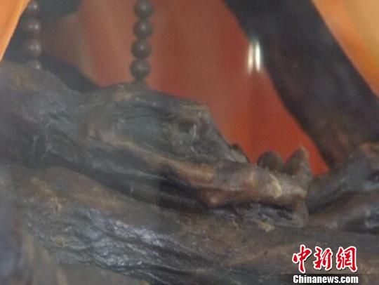 图为圆寂高僧不腐肉身　阚力　摄