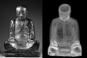 在欧洲现身的古佛坐像CT扫描显示，佛像内隐藏肉身 据新华网