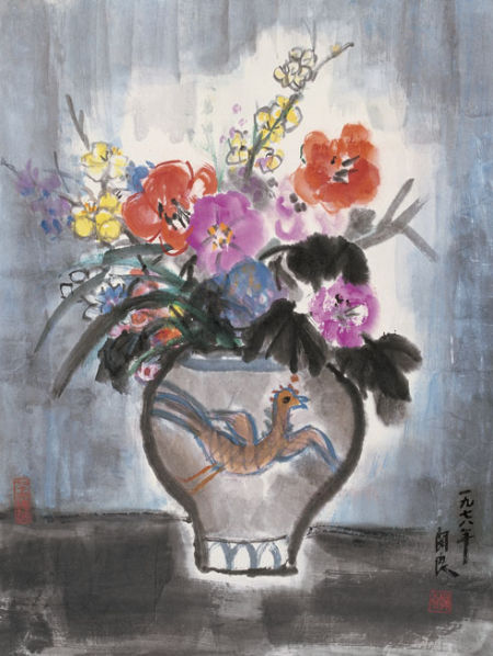 关良 瓶花 嘉德四季第15&16期 成交价：RMB 336,000