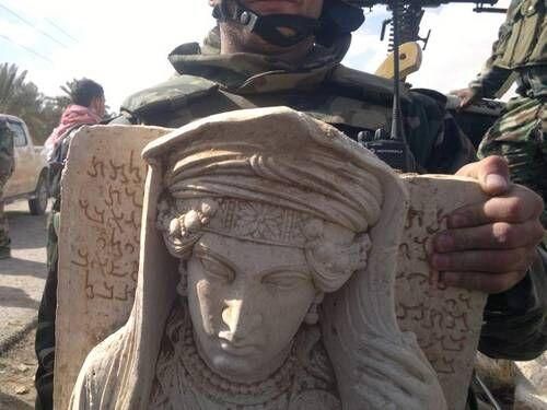 叙利亚内战后被盗掘的古迹(图源：联合国教科文组织网站)